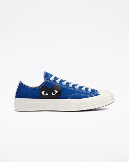 Tenisi Dama Converse x Comme des Garçons PLAY Chuck 70 Albastri Negrii | RO YKOSN648